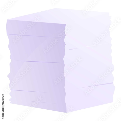 Storage documents papers stack icon. Cartoon of storage documents papers stack vector icon for web design isolated on white background
