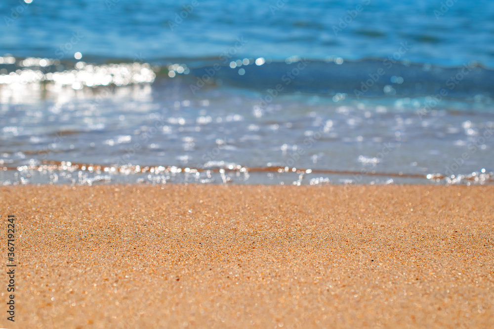 Soft waves on sandy beach. Macro photography Soft waves on sandy beach. Macro photography
