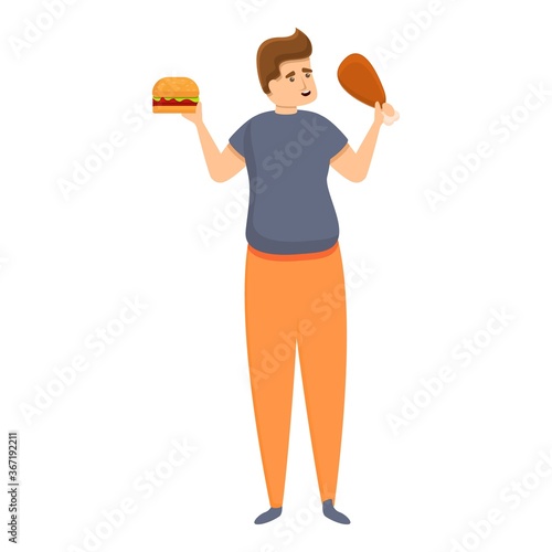 Habit eating food icon. Cartoon of habit eating food vector icon for web design isolated on white background
