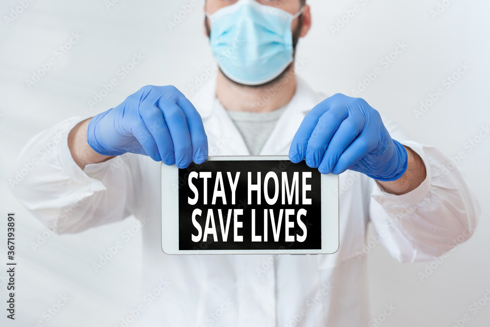 Text sign showing Stay Home Save Lives. Business photo text lessen the number of infected patients by not leaving the house Laboratory Technician Featuring Empty Sticker Paper Accessories Smartphone Text sign showing Stay Home Save Lives. Business photo text lessen the number of infected patients by not leaving the house Laboratory Technician Featuring Empty Sticker Paper Accessories Smartphone