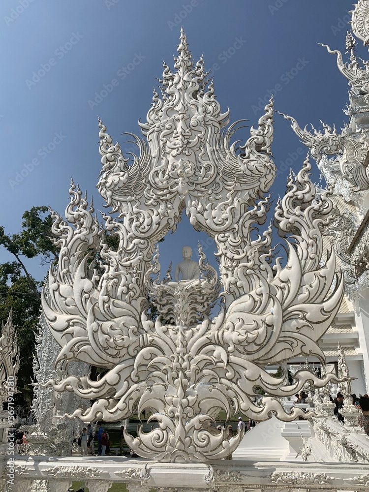 Temple blanc ou Wat Rong Khun à Chiang Rai, Thaïlande