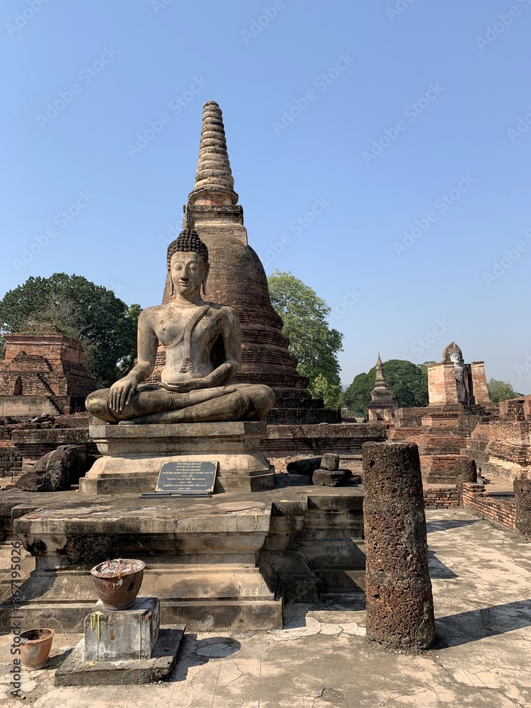 Bouddha du parc historique de Sukhothaï, Thaïlande