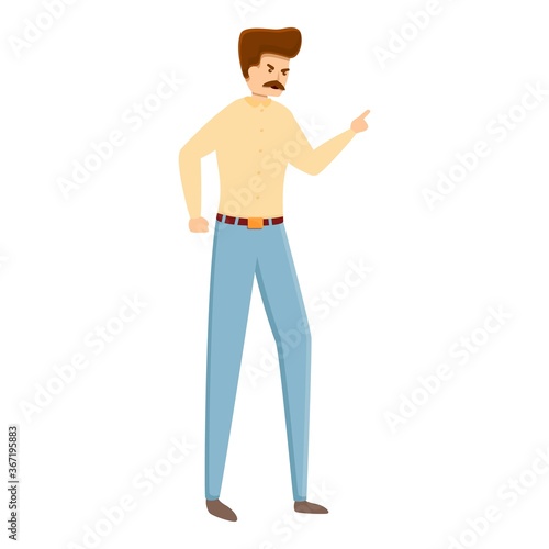 Severe adult icon. Cartoon of severe adult vector icon for web design isolated on white background