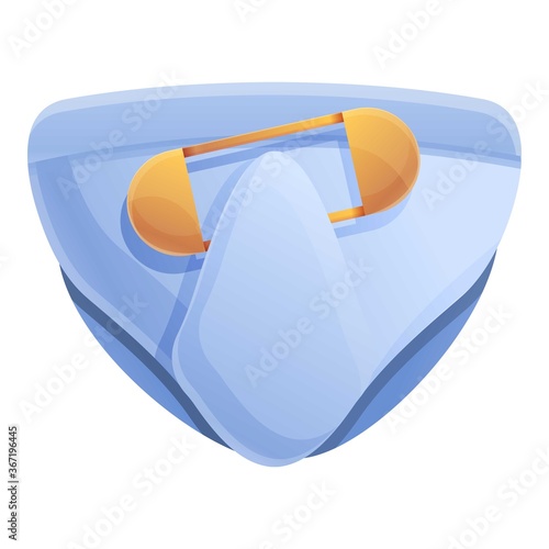 Baby absorbent diaper icon. Cartoon of baby absorbent diaper vector icon for web design isolated on white background