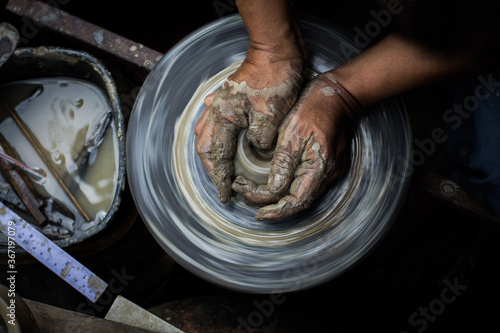 potter at work