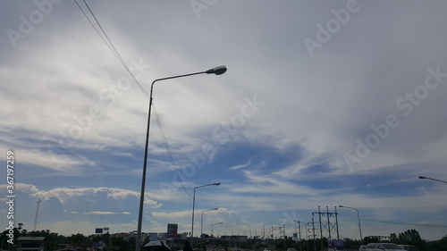 power lines in the sky