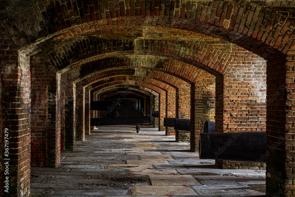 Naklejka premium archways at Fort Zachary Taylor