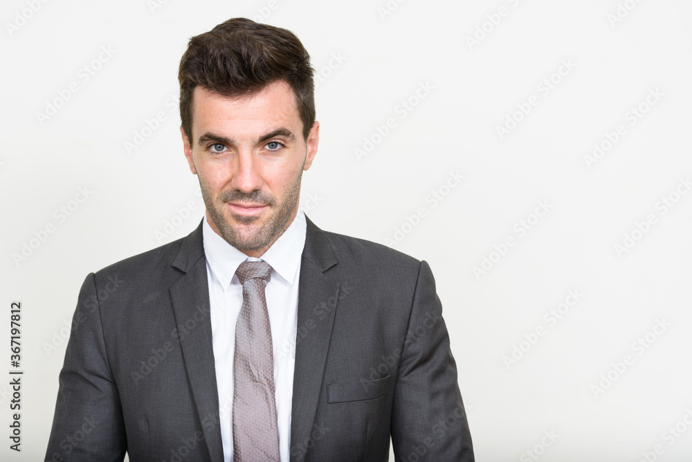 Portrait of handsome Hispanic businessman in suit Portrait of handsome Hispanic businessman in suit