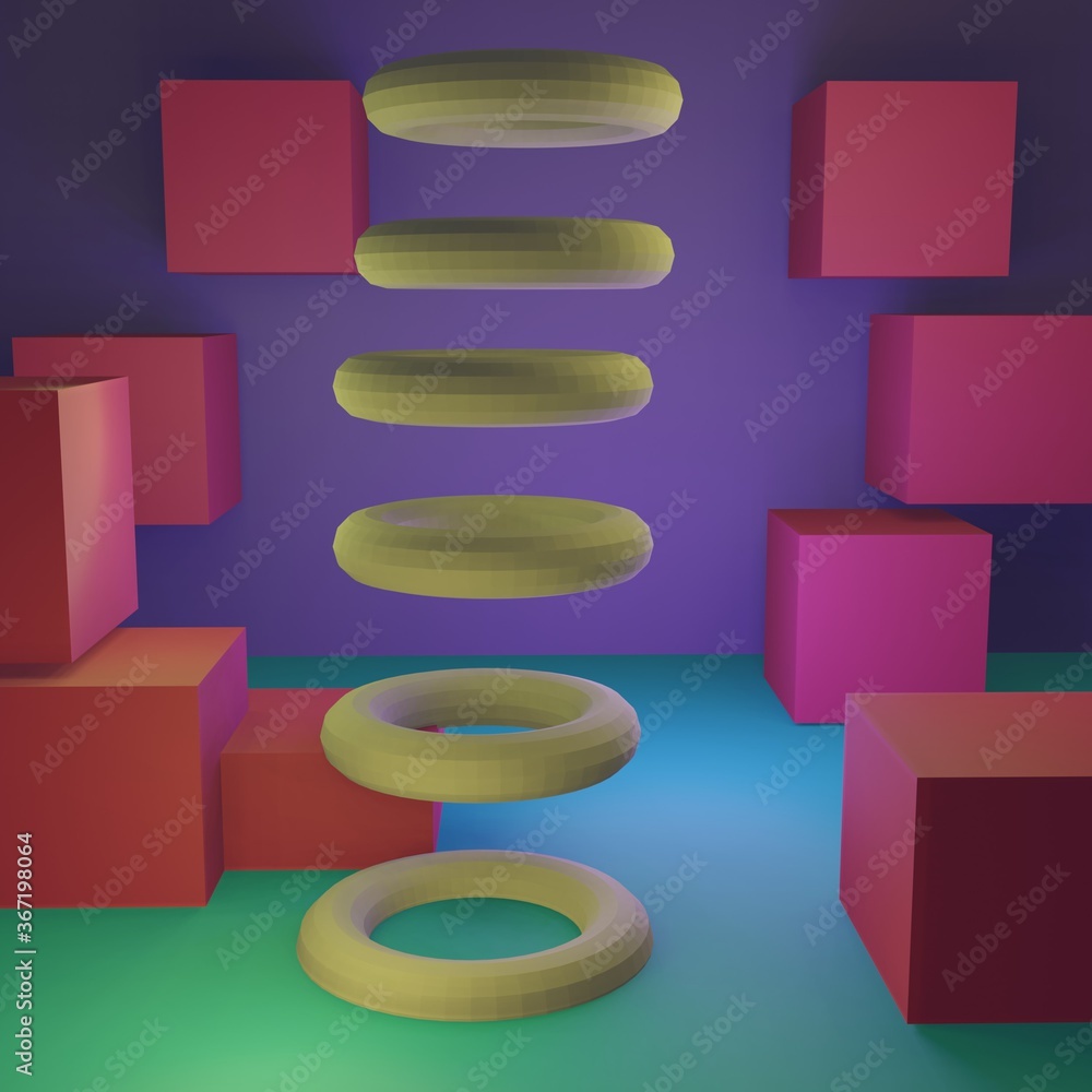 multi-colored volumetric 3d geometric shapes. abstract background of rendered. multi-colored volumetric 3d geometric shapes. abstract background of rendered.