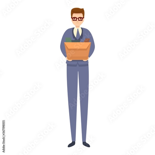 Jobless office manager icon. Cartoon of jobless office manager vector icon for web design isolated on white background
