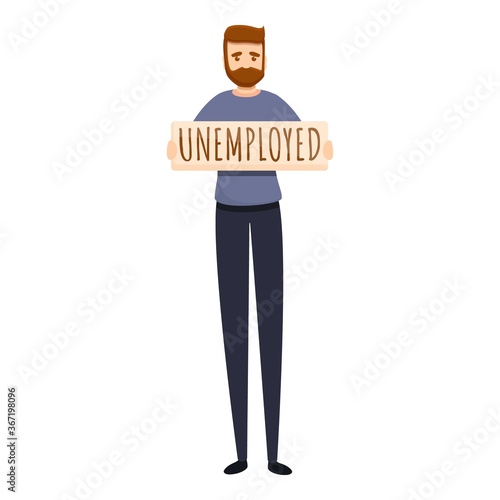 Jobless worker icon. Cartoon of jobless worker vector icon for web design isolated on white background