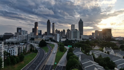 Downtown Atlanta at sunset