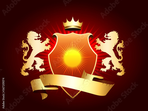Coat of Arms with Golden lions