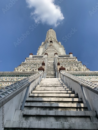 Escalier du Wat Arun à Bangkok, Thaïlande
