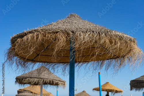 Malaga beach, sun lounger and umbrella rental