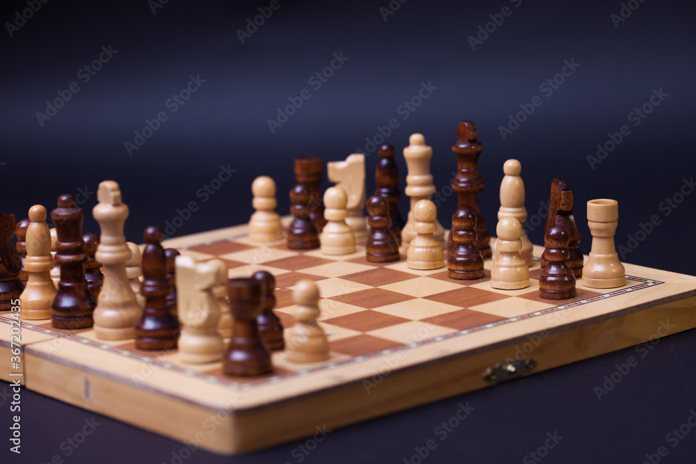 Chess, different chess pieces at random. The concept of a multinational working group, Chess, different chess pieces at random. The concept of a multinational working group,