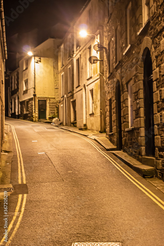 Mevagissey, small village in Cornwall by night © Andrzej