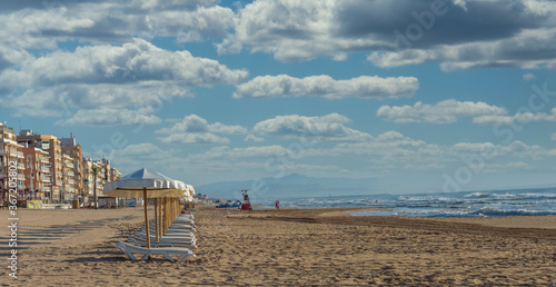 Wallpaper Mural HAMMOCK AND UMBRELLA ON THE BEACH Torontodigital.ca