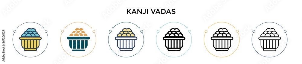 Kanji vadas icon in filled, thin line, outline and stroke style. Vector ...