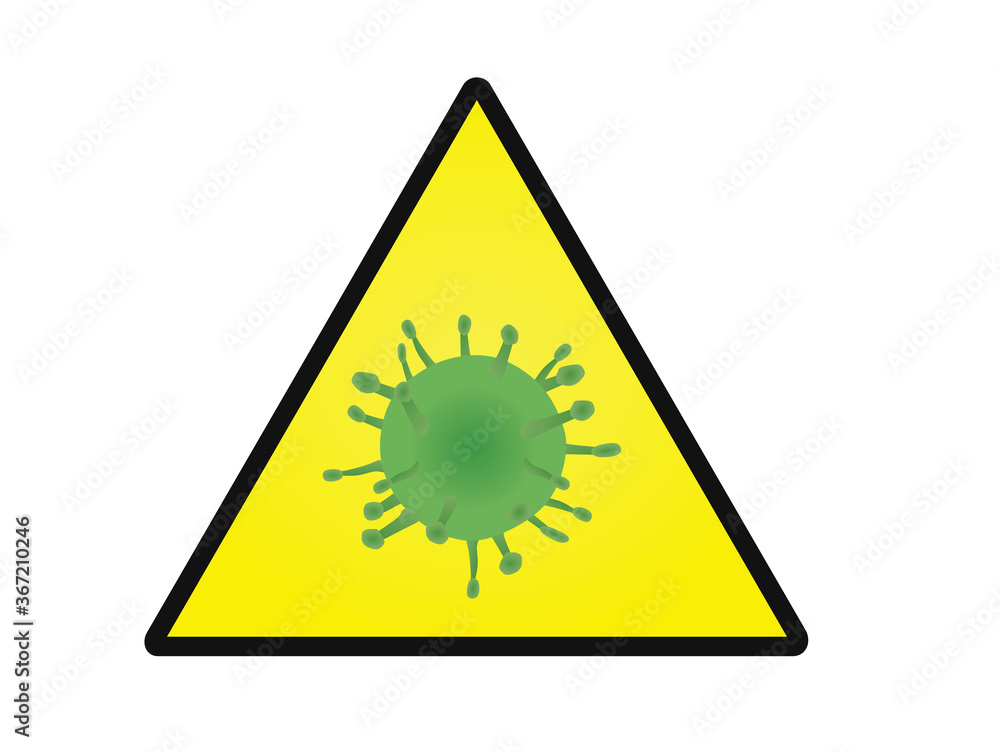 Coronavirus. covid 19 warning sign. vector Coronavirus. covid 19 warning sign. vector