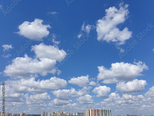 blue sky and white clouds