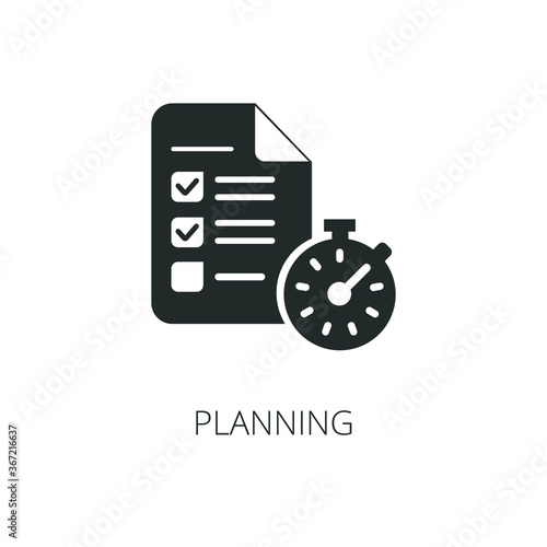 Planning line icon. Simple vector office icon illustration.