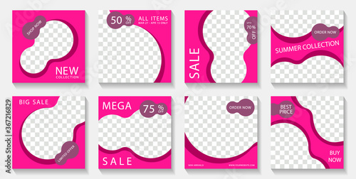 Social media post templates design for sale offers