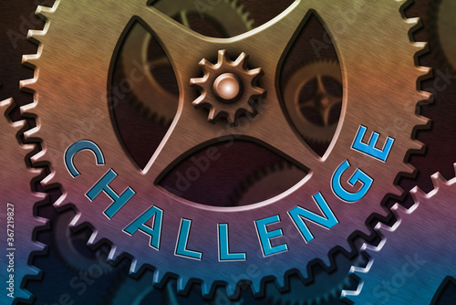 Canvas Print Writing note showing Challenge