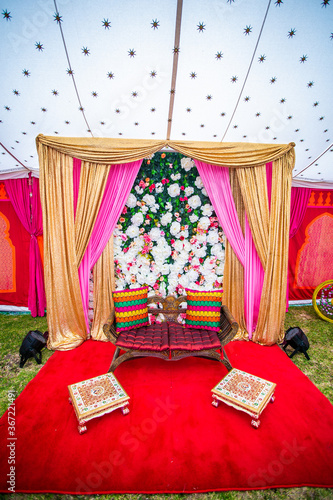 Indian Hindu wedding interiors, decorations and mandaps
