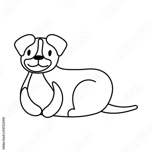 Fototapeta Naklejka Na Ścianę i Meble -  cute dog pet line style icon