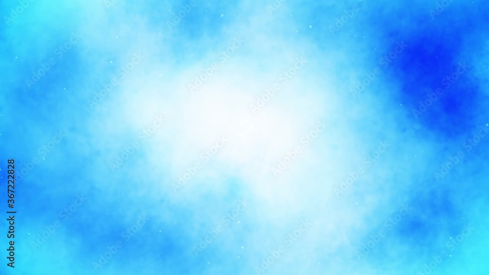 Colored smoke spray. Abstract smoke steam blow out. Fog splash. Alcohol ink and watercolor on blue background. Copy space for text. Loop animation. Colored smoke spray. Abstract smoke steam blow out. Fog splash. Alcohol ink and watercolor on blue background. Copy space for text. Loop animation.
