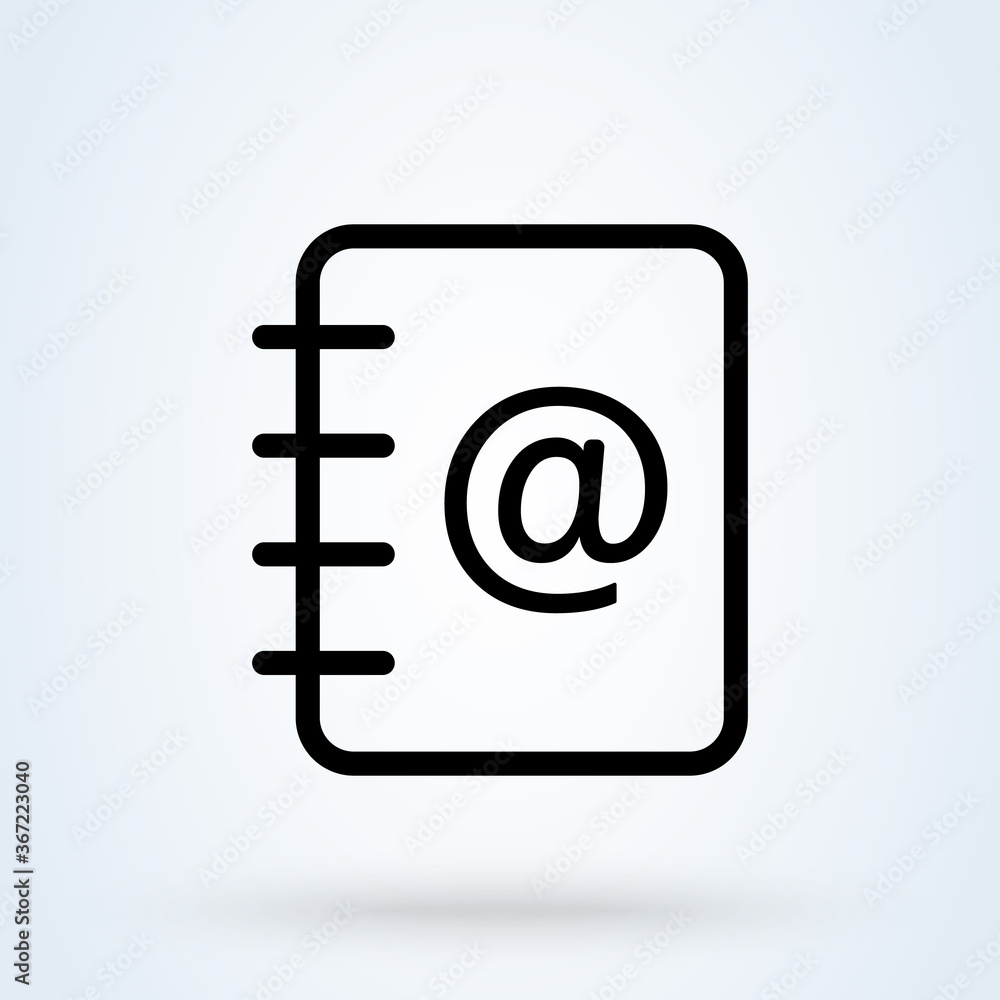 address book. vector Simple modern icon design illustration. address book. vector Simple modern icon design illustration.