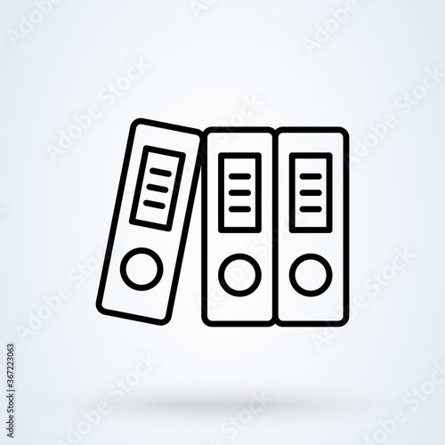 binders files. vector Simple modern icon design illustration.