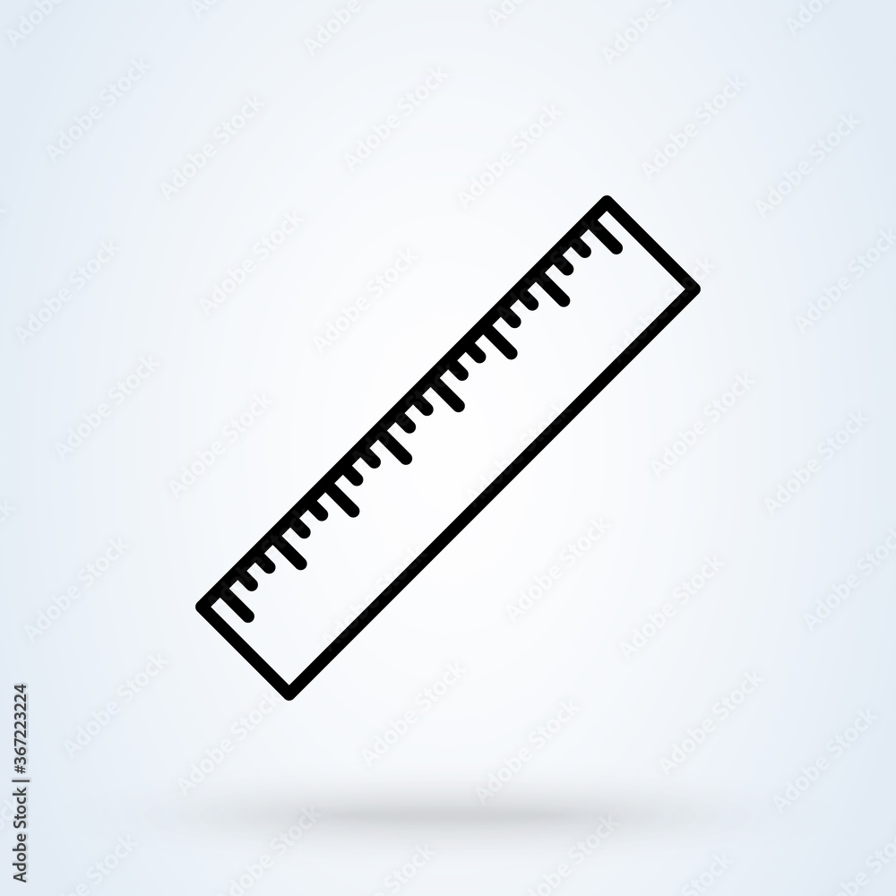 ruler. vector Simple modern icon design illustration. ruler. vector Simple modern icon design illustration.