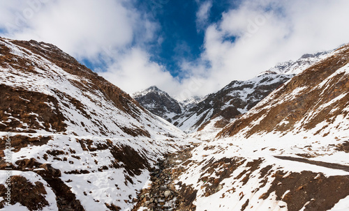 Snowy mountains near Tehran Iran