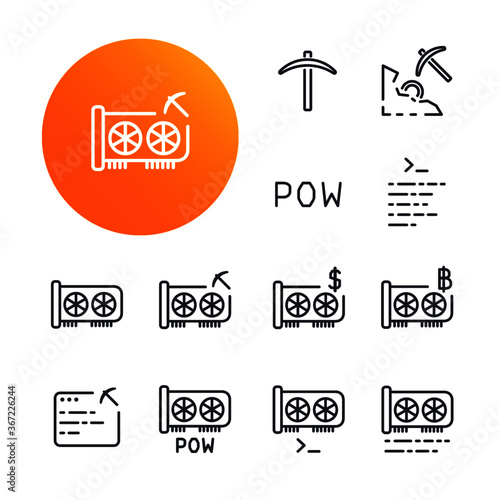 Bitcoin Mining Icons