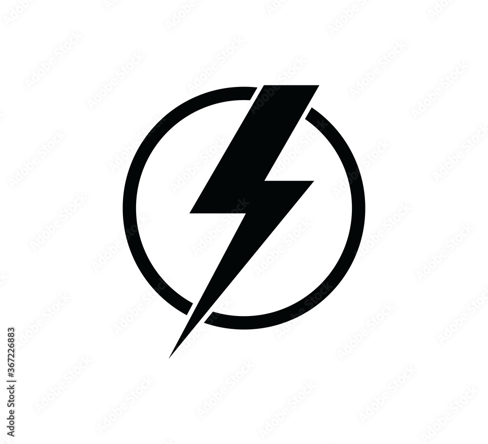 Lightning icon vector logo design template Lightning icon vector logo design template