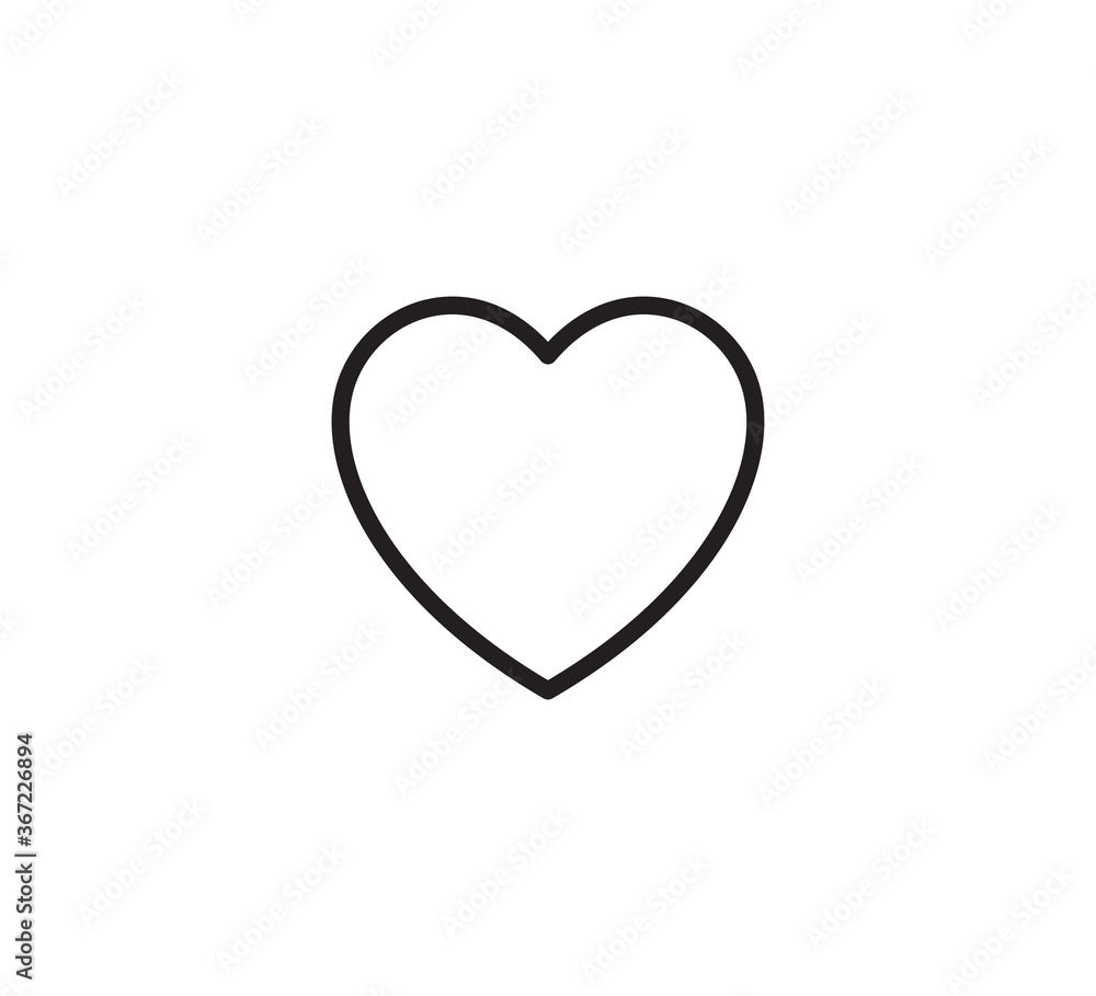 Heart icon vector logo design template