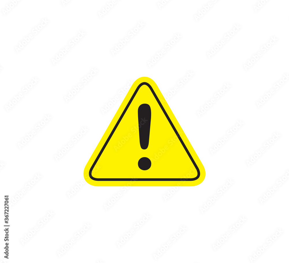 Attention sign icon vector logo design template Attention sign icon vector logo design template