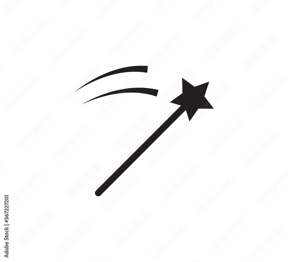 Magic stick icon vector logo design template Magic stick icon vector logo design template