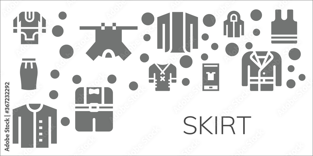 skirt icon set skirt icon set