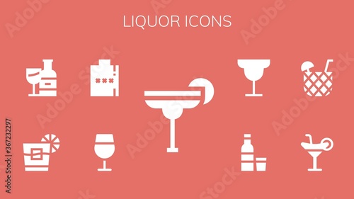 liquor icon set