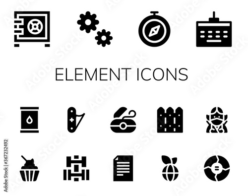 Modern Simple Set of element Vector filled Icons