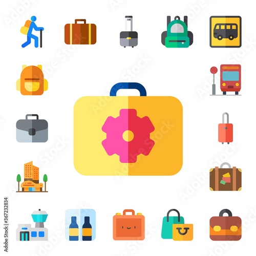 luggage icon set