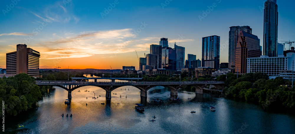 Fototapeta premium Austin Texas Downtown Aerial