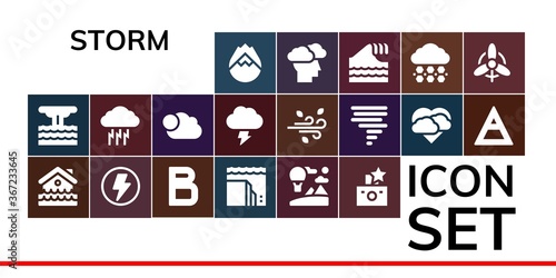 storm icon set
