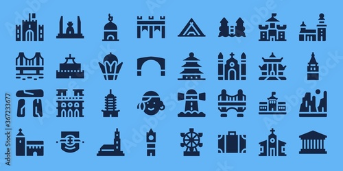 landmark icon set