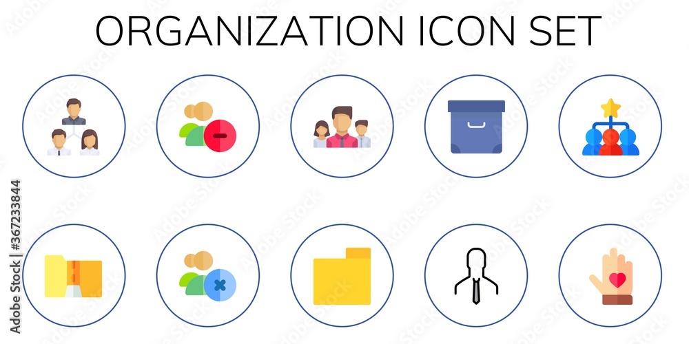 organization icon set