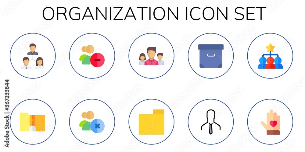 organization icon set organization icon set