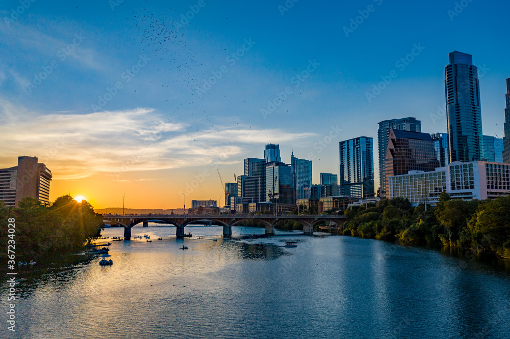 Obraz premium Austin Texas Downtown Aerial